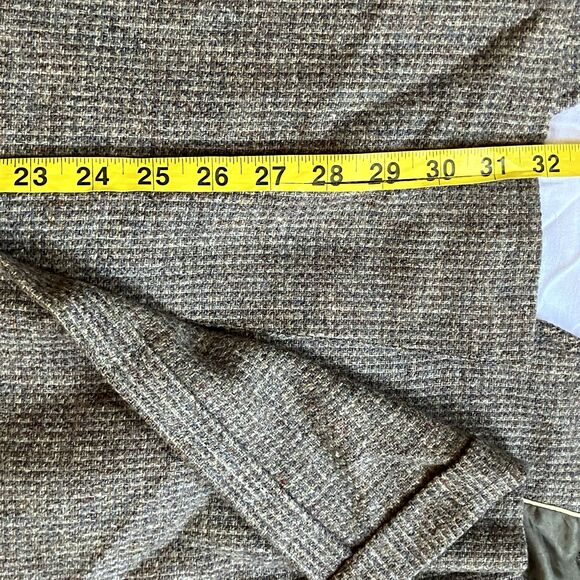 Austin Reed Vintage Tweed Wool Sport Coat Gray Barleycorn Fleck 42 44 Regent St - Picture 11 of 16
